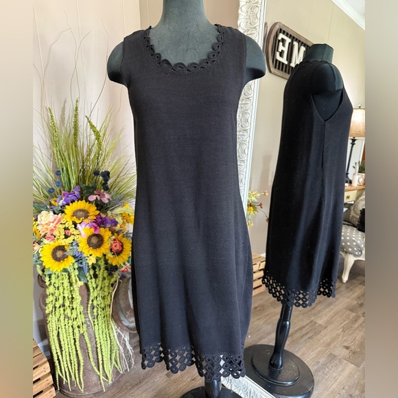 VTG Michael Simon • Crochet Knit Midi Dress - Picture 1 of 9
